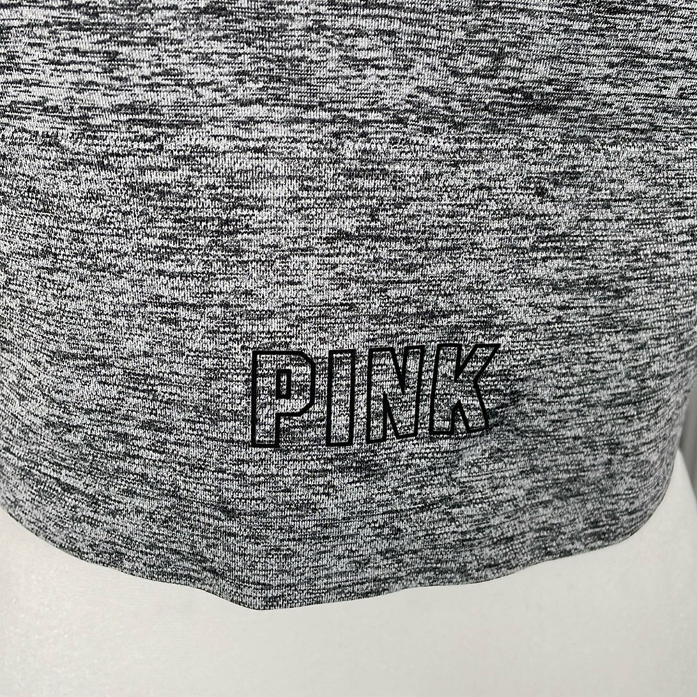 PINK Heathered Gray  Sports Bra - Picture 3 of 5